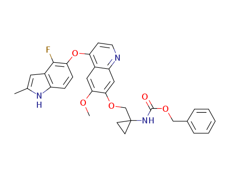 1058156-88-9,1-(((4-(4-fluoro-2-methyl-1H-indol-5-yl)oxy-6-methoxyquinolin-7-yl)oxy)methyl)cyclopropylbenzyl carbamate,