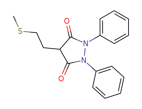 Molecular Structure of 10561-02-1 (4-[2-(Methylsulfanyl)ethyl]-1,2-diphenyl-3,5-pyrazolidinedione)
