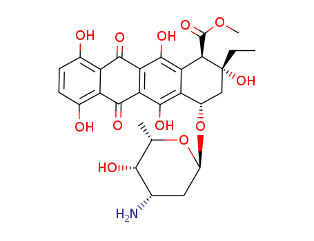 117016-15-6,7-O-(3-amino-2,3,6-trideoxy-alpha-hexopyranosyl)-epsilon-isorhodomycinone,7-O-(3-amino-2,3,6-trideoxy-alpha-hexopyranosyl)-epsilon-isorhodomycinone