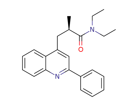 Molecular Structure of 105279-00-3 (N,N-diethyl-alpha-methyl-2-phenyl-4-quinolinepropanamide)