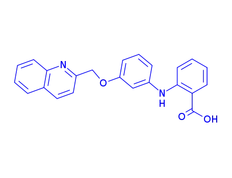 Molecular Structure of 105350-26-3 (2-[[3-(2-QUINOLINYLMETHOXY)PHENYL]AMINO]BENZOIC ACID HYDROCHLORIDE)
