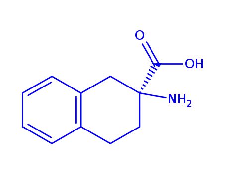 Molecular Structure of 104974-44-9 ((S)-2-Amino-1,2,3,4-tetrahydro-2-naphthalenecarboxylic acid)