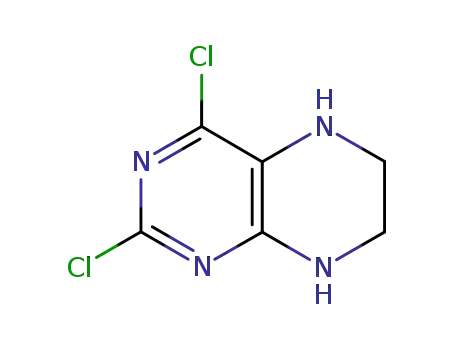 Molecular Structure of 98142-36-0 (2,4-Dichloro-5,6,7,8-tetrahydropteridine)