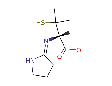 Molecular Structure of 105099-09-0 (N-(3,4-dihydro-2H-pyrrol-5-yl)-3-sulfanyl-L-valine)