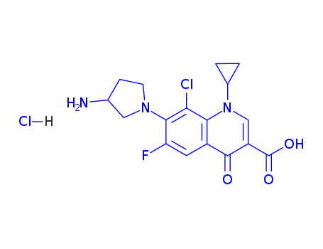 Molecular Structure of 105956-99-8 (Clinafloxacin hydrochloride)