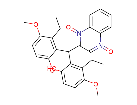 Molecular Structure of 105301-23-3 (3-[bis(2-ethyl-6-hydroxy-3-methoxyphenyl)methyl]-1-oxoquinoxalin-1-ium-4(1H)-olate)