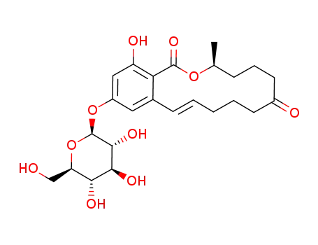 Molecular Structure of 105088-14-0 (zearalenone-4-glucopyranoside)