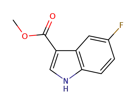 Molecular Structure of 310886-79-4 (5-FLUORO-1H-INDOLE-3-CARBOXYLIC ACID METHYL ESTER)