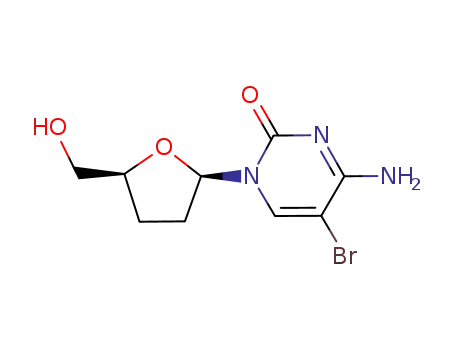 Molecular Structure of 107036-57-7 (5-Bromo-2',3'-dideoxycytidine)