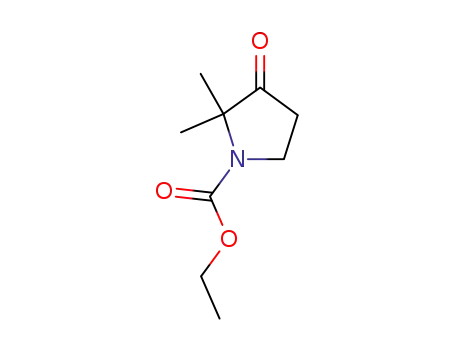 Molecular Structure of 106556-66-5 (2,2-Dimethyl-3-oxo-pyrrolidine-1-carboxylic acid ethyl ester)