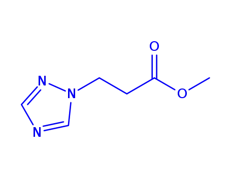 Molecular Structure of 106535-19-7 (METHYL-3-(1H-1,2,4-TRIAZOLE-1-YL)-PROPIONATE)