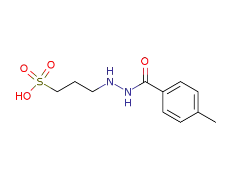 Molecular Structure of 106710-49-0 (3-[2-(4-methylbenzoyl)hydrazinyl]propane-1-sulfonic acid)