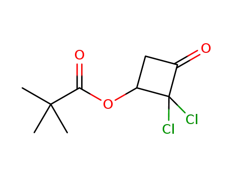 Molecular Structure of 1089709-01-2 (2,2-dichloro-3-oxocyclobutyl 2,2-dimethylpropanoate)