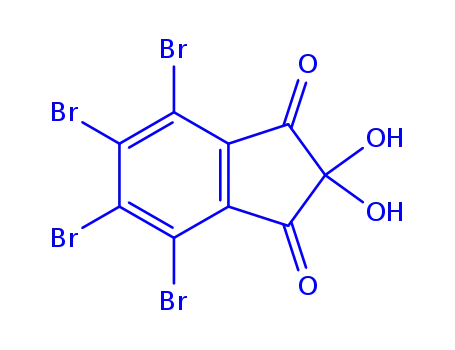 Molecular Structure of 106483-68-5 (4,5,6,7-tetrabromo-2,2-dihydroxy-1H-indene-1,3(2H)-dione)