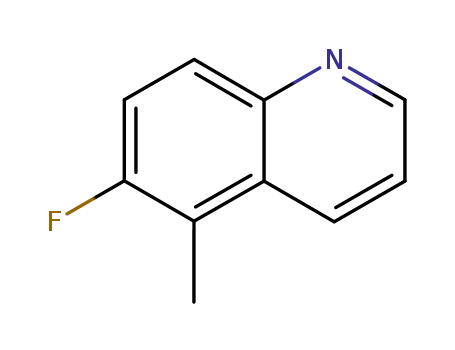 Molecular Structure of 107224-22-6 (Quinoline, 6-fluoro-5-methyl- (9CI))