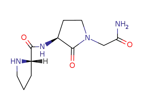 Molecular Structure of 106732-52-9 (3-(N-prolylamine)-2-oxo-1-pyrrolidineacetamide)