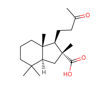 Molecular Structure of 106933-16-8 ((1R,2R,8aS)-2,4,4,7a-Tetramethyl-1-(3-oxobutyl)-trans-hydrindan-2-carb oxylic acid)