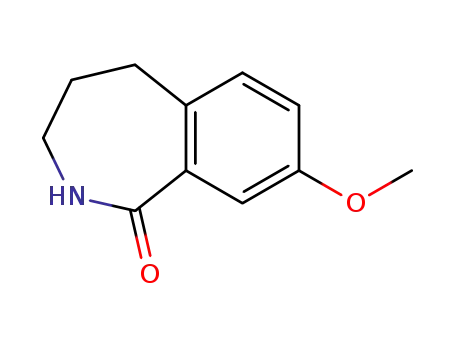 Molecular Structure of 22246-71-5 (8-Methoxy-2,3,4,5-tetrahydrobenzo[c]azepin-1-one)