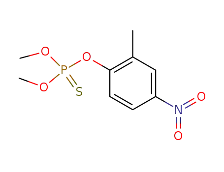 Molecular Structure of 1085-25-2 (O,O-dimethyl O-(2-methyl-4-nitrophenyl) phosphorothioate)