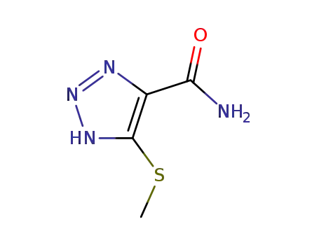Molecular Structure of 107487-63-8 (1H-1,2,3-Triazole-4-carboxamide,5-(methylthio)-(9CI))