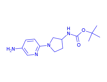 Molecular Structure of 709029-89-0 ((3RS)-TERT-BUTYL 1-(5-AMINOPYRIDIN-2-YL)PYRROLIDIN-3-YLCARBAMATE)