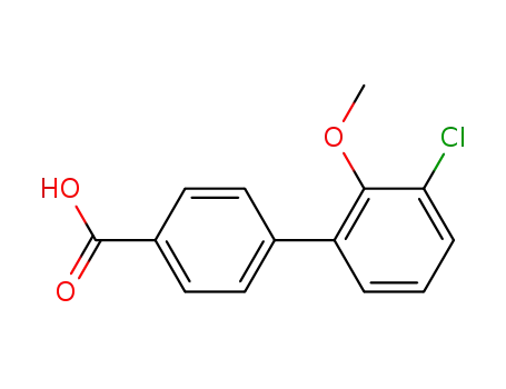 Molecular Structure of 107517-12-4 (4-(3-Chloro-2-methoxyphenyl)benzoic acid)