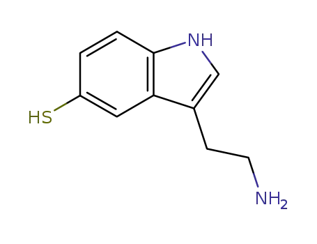 Molecular Structure of 1078-01-9 (3-(2-aminoethyl)-1H-indole-5-thiol)