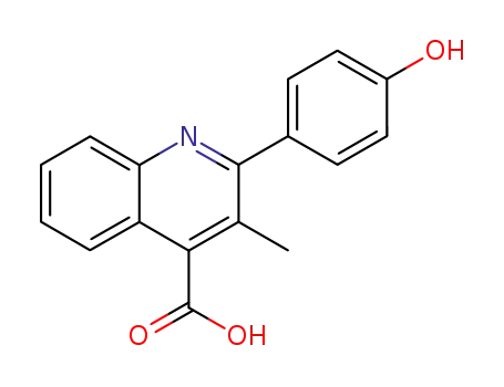 Molecular Structure of 107419-49-8 (2-(4-HYDROXYPHENYL)-3-METHYL-4-QUINOLINECARBOXYLIC ACID)