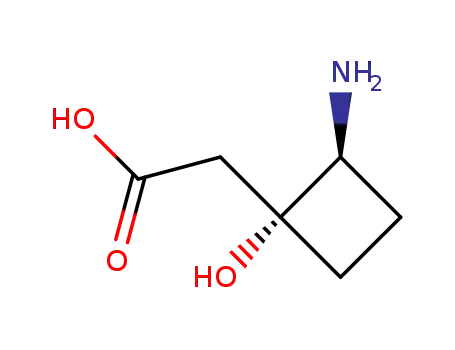 Molecular Structure of 148219-08-3 (Cyclobutaneacetic acid, 2-amino-1-hydroxy-, cis- (9CI))