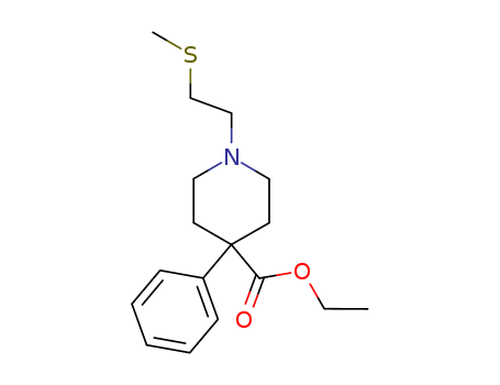 ethyl 1-(2-methylsulfanylethyl)-4-phenylpiperidine-4-carboxylate