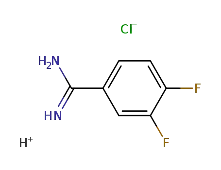 Molecular Structure of 107392-33-6 (3,4-DIFLUORO-BENZAMIDINE HYDROCHLORIDE)