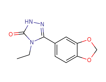 Molecular Structure of 108132-91-8 (2,4-Dihydro-5-(1,3-benzodioxol-5-yl)-4-ethyl-3H-1,2,4-triazol-3-one)
