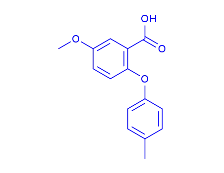Molecular Structure of 1081829-65-3 (5-METHOXY-2-(P-TOLYLOXY)BENZOIC ACID)