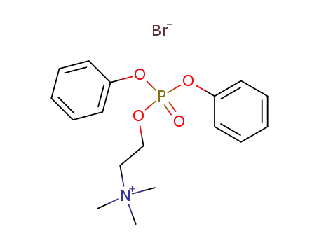 Molecular Structure of 109671-05-8 (2-[(diphenoxyphosphoryl)oxy]-N,N,N-trimethylethanaminium bromide)