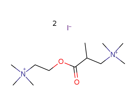 Molecular Structure of 109161-16-2 (N,N,N,2-tetramethyl-3-oxo-3-[2-(trimethylammonio)ethoxy]propan-1-aminium diiodide)
