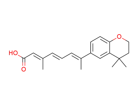 Molecular Structure of 108695-25-6 (2,4,6-Octatrienoic acid, 7-(3,4-dihydro-4,4-dimethyl-2H-1-benzopyran-6 -yl)-3-methyl-, (E,E,E)-)