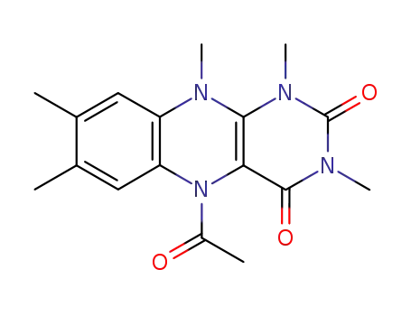 Benzo[g]pteridine-2,4(1H,3H)-dione,  5-acetyl-5,10-dihydro-1,3,7,8,10-pentamethyl-