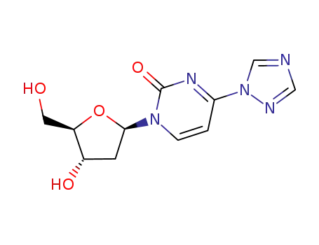 Molecular Structure of 109389-24-4 (1-(BETA-D-2-DEOXYRIBOFURANOSYL)-4-(1,2,4-TRIAZOL-1-YL)-5-METHYLPYRIMIDIN-2-ONE)