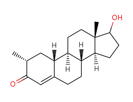 Molecular Structure of 1092-04-2 (Estr-4-en-3-one, 17.beta.-hydroxy-2.alpha.-methyl-)