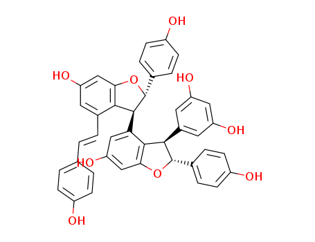 (2S,2'R,3S,3'R)-3'-(3,5-Dihydroxyphenyl)-2,2',3,3'-tetrahydro-2,2'-bis(4-hydroxyphenyl)-4-[2-(4-hydroxyphenyl)ethenyl][3,4'-bibenzofuran]-6,6'-diol