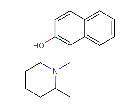 Molecular Structure of 108975-37-7 (1-[(2-methylpiperidin-1-yl)methyl]naphthalen-2-ol)