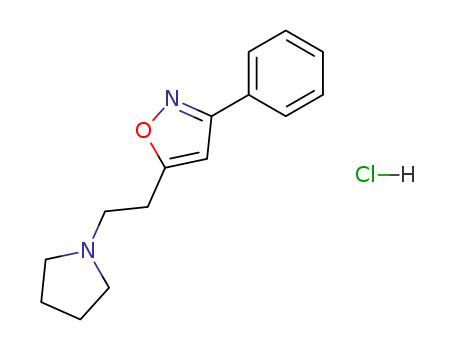 1087-04-3,1-[2-(3-phenyl-1,2-oxazol-5-yl)ethyl]pyrrolidinium chloride,Isoxazole,3-phenyl-5-[2-(1-pyrrolidinyl)ethyl]-, monohydrochloride (8CI)