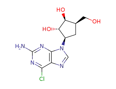 (1R,2S,3R,5R)-3-(2-amino-6-chloro-9H-purin-9-yl)-5-(hydroxymethyl)cyclopentane-1,2-diol