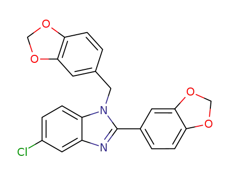 2-benzo[1,3]dioxol-5-yl-5-chloro-1-piperonyl-1<i>H</i>-benzimidazole