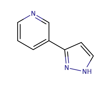 Molecular Structure of 45887-08-9 (3-(1H-PYRAZOL-3-YL)PYRIDINE)