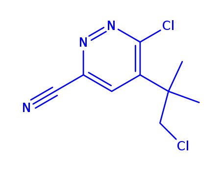 124420-45-7,6-chloro-5-(1-chloro-2-methylpropan-2-yl)pyridazine-3-carbonitrile,