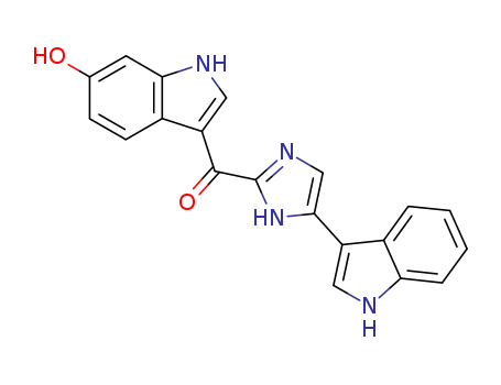 112515-43-2,topsentin,Methanone,(6-hydroxy-1H-indol-3-yl)[4-(1H-indol-3-yl)-1H-imidazol-2-yl]- (9CI); Topsentin;Topsentin B 1; Topsentine; Topsentine B 1