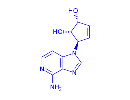112318-10-2,9-(2',3'-dihydroxycyclopent-4'-enyl)-3-deazaadenine,3-Cyclopentene-1,2-diol,5-(4-amino-1H-imidazo[4,5-c]pyridin-1-yl)-, (1a,2a,5b)-; 1H-Imidazo[4,5-c]pyridine,3-cyclopentene-1,2-diol deriv.
