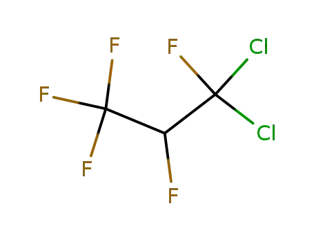 Molecular Structure of 111512-56-2 (1,1-dichloro-1,2,3,3,3-pentafluoro-propane)