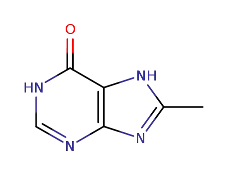 Molecular Structure of 30467-02-8 (8-Methyl-7H-purin-6-ol)